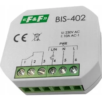Elektronická součástka F&F BISTABILNÍ RELÉ DO KRABICE FIF 230V AC IP20 10A BIS-402