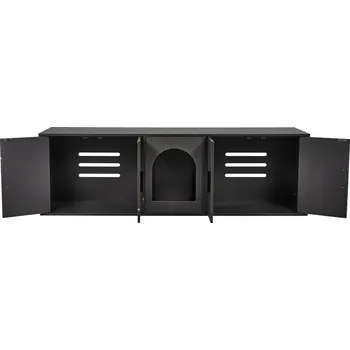 Toaleta pro kočku Skříňka Pro Kočky 147x46x45 cm Všestranné Použití Toaleta Pro Kočky