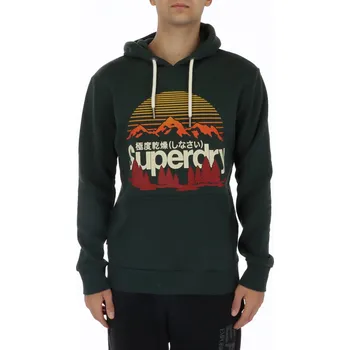 Oblečení a móda Superdry pánská mikina s kapucí Superdry zelená 3494341