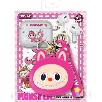 Sluchátka Bezdrátová sluchátka do uší pro děti s Pouzdro Labubu Monster