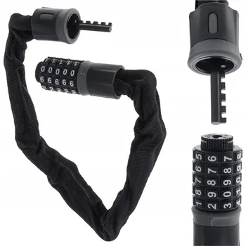 Zámek na kolo KIK Bezpečnostní zámek na kolo na kód 60cm, černý