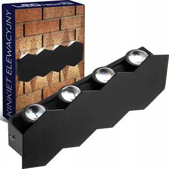 Nástěnné svítidlo Nástěnné svítidlo LEDTechnics černé, integrovaný LED zdroj 8 W