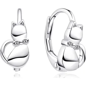 Náušnice NUBIS® Stříbrné dívčí náušnice kočičky - DN-0123