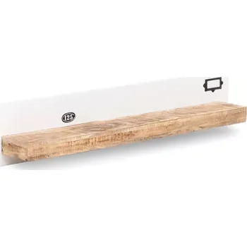 police Masivní nástěnná police Pune z mangového dřeva, lakovaná, přírodní barva