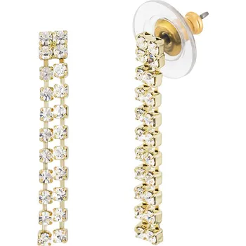 Šperk Preciosa Pozlacené bižuterní náušnice Preciosa Queen s českým křišťálem 2538Y00