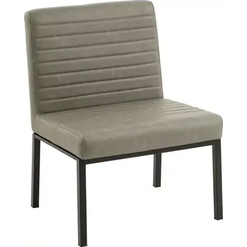 Jídelní židle Čalouněná židle Wingston XXL, nosnost 250 kg, umělá kůže / kov, šedozelená