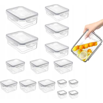 Dóza na potraviny LUNCHBOX SADA 15 KS PLASTOVÝCH HERMETICKÝCH BOXŮ NA POTRAVINY
