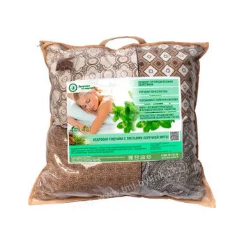 Polštář Cedrový polštář s LISTY MÁTY 50x50cm ,,ELITE,, se sinteponem TML R047