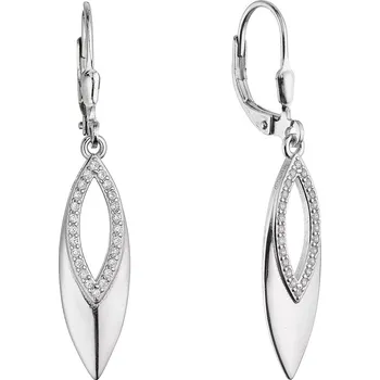 Náušnice Evolution Group Stříbrné visací náušnice kapky 11696.1