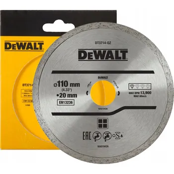Příslušenství k brusce Diamantový kotouč celoobvodový 110 mm x 20 mm na řezání obkladů a dlažeb | DEWALT