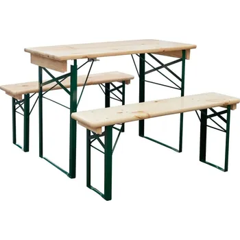 Zahradní sestava Pivní set, 3 díly, rozměry stolu: 110 × 50 × 75 cm 500036