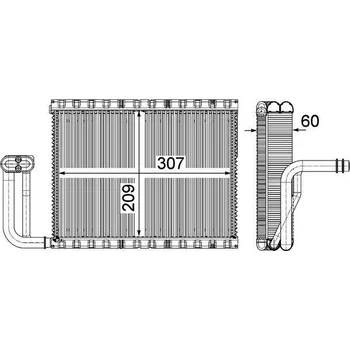 Výparník klimatizace Výparník, klimatizace MAHLE AE 104 000P