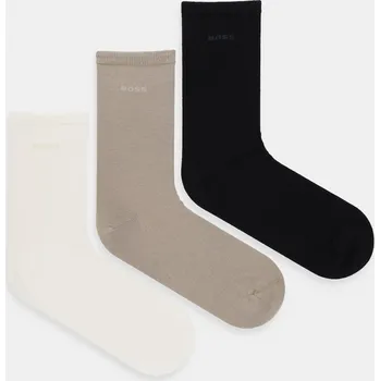 Pánské ponožky Ponožky BOSS 3P RS Uni Logo CC W 3-pack černá barva, 50554069 99B, vel. 35-38