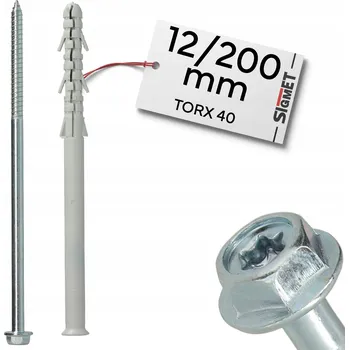 Vrták Hmoždinky do betonu Sigmet 12 x 200 mm, 1 ks