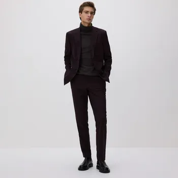 Reserved - Oblekové kalhoty slim fit - mahagonová - 8516H-93X - 8516H-93X-50