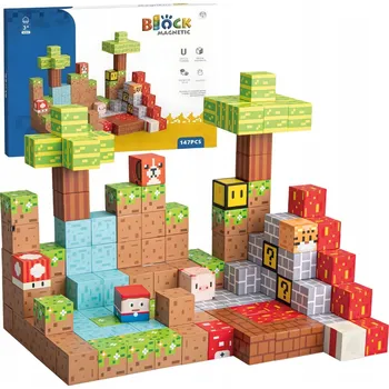 ostatní stavebnice Sada magnetických Stavebnice , 147 vzdělávacích prvků pro děti