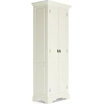 Šatní skříň Masivní šatní skříň Catana z borovice a MDF, lakovaná, bílá