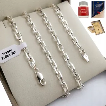 Řetízek STŘÍBRNÝ TLUSTÝ ŘETĚZ ŘETÍZEK ANKR 70CM PLNÝ / DLOUHÝ / ŠIROKÝ + DÁRKY ZDARMA