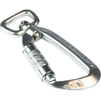 karabina Karabina s otočným okem D, twist lock, 86mm, 4kN, dural 7075