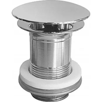 Sifon Zátka umyvadlová bez přepadu klik-klak kulatý Duravit stříbrná