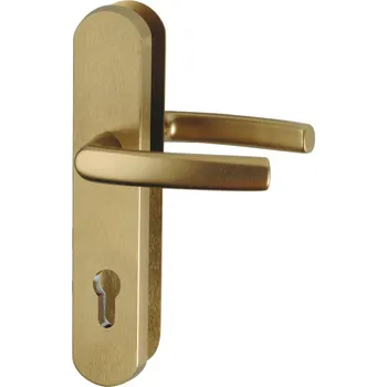 Dveřní kování R111-OVAL Bronz – Rozteč: 92, Překrytí vložky: Bez překrytí vložky