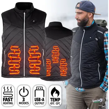 Pánská vesta inSPORTline Electronics Pánská vyhřívaná vesta inSPORTline WARMhim černá - XXL