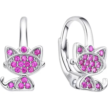 Náušnice NUBIS® Stříbrné dívčí náušnice kočičky - DN-0126