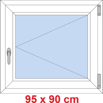 Okno Soft Plastové okno 95x90 cm, otevíravé