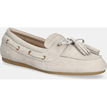 Dámské mokasíny Semišové mokasíny Liu Jo SKIPPER 03 dámské, béžová barva, na plochém podpatku, SA6049PX002S1400 01X, EUR 36