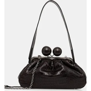 Kabelka Kožená kabelka Weekend Max Mara ALISSO 2615511194600 hnědá 89X, vel. ONE SIZE