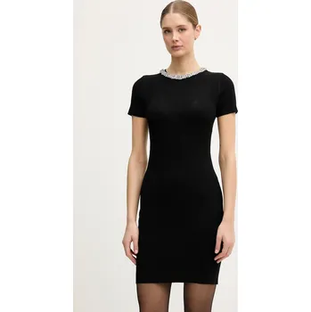Dámské šaty Šaty Dkny černá barva, mini, přiléhavé, DJ6R0999 99X, vel. L