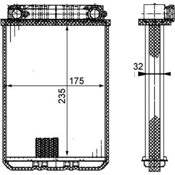 Výměník tepla, vnitřní vytápění MAHLE AH 77 000P