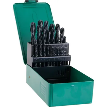 Vrták VRTÁKY DO KOVU 25 ks. KOVOVÁ KAZETA 1-13 mm