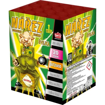 Zábavní pyrotechnika BATERIE VÝMETNIC NÁŘEZ DOBRÉHO VOJÁKA ŠVEJKA 20 RAN 2x1