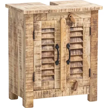 Koupelnový nábytek Masivní skříňka pod umyvadlo Caribou z mangového dřeva, lakovaná, hnědá – 52×30×60 cm