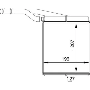 Výměník tepla, vnitřní vytápění MAHLE AH 143 000P