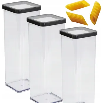 Dóza na potraviny Sada dóz Rotho Loft 2 l grafit 3 ks