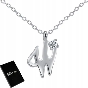 Náhrdelník STŘÍBRNÝ NÁHRDELNÍK PÍSMENO W INICIÁLY JMÉNA