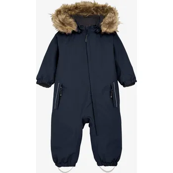 Kojenecká kombinéza Dětská teplá zimní kombinéza s umělou kožešinou Color Kids - Total Eclipse Velikost: 104