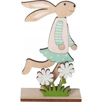 Obraz ZAJÍC ZAJÍČEK DŘEVĚNÝ VELIKONOČNÍ FIGURKA OZDOBA DEKORACE