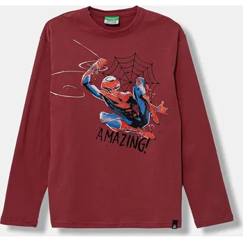 Pánské tričko Pyžamové triko s dlouhým rukávem United Colors of Benetton 3ATNC10RN.G.Seasonal červená 92X, vel. 160