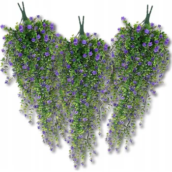 umělá květina Umělé květy závěsná květinová girlanda břečťan kytice větvičky 3ks