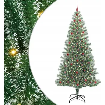 Vánoční stromek Umělý vánoční stromek zasněžený s LED světýlky 240 cm