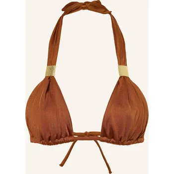 Podprsenka Heidi Klein Dámské Trojúhelníkové Bikiny Rust, koňaková, 38