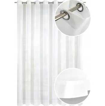 Záclona Hotová záclona na průchodkách 240x300 voál kolečka záclony s hladkým lemováním