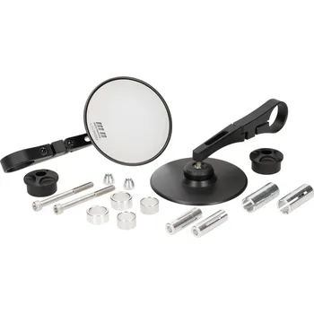 Zrcátko pro motocykl Sada zrcátek MOTO NOSTRA 1409, hliník CNC, 95 mm, kulaté koncovky řídítek, matná černá MN1409BK