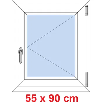 Okno Soft Plastové okno 55x90 cm, otevíravé