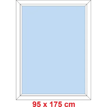 Okno Soft Plastové okno 95x175 cm, FIX neotevíravé