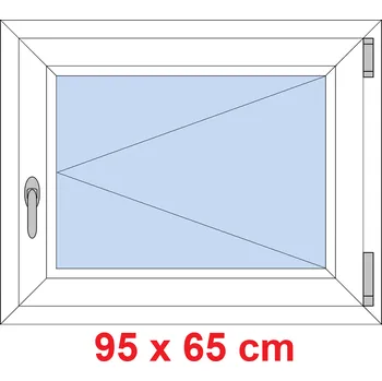 Okno Soft Plastové okno 95x65 cm, otevíravé