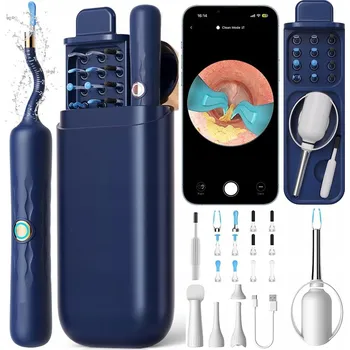 OTOSKOP Z KAMERKĄ WIFI SZCZYPCE ENDOSKOP NA UŠI S ČISTICÍ SADOU